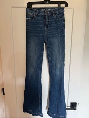 American Eagle Outfitters Women's Medium Blue Flare Jeans
